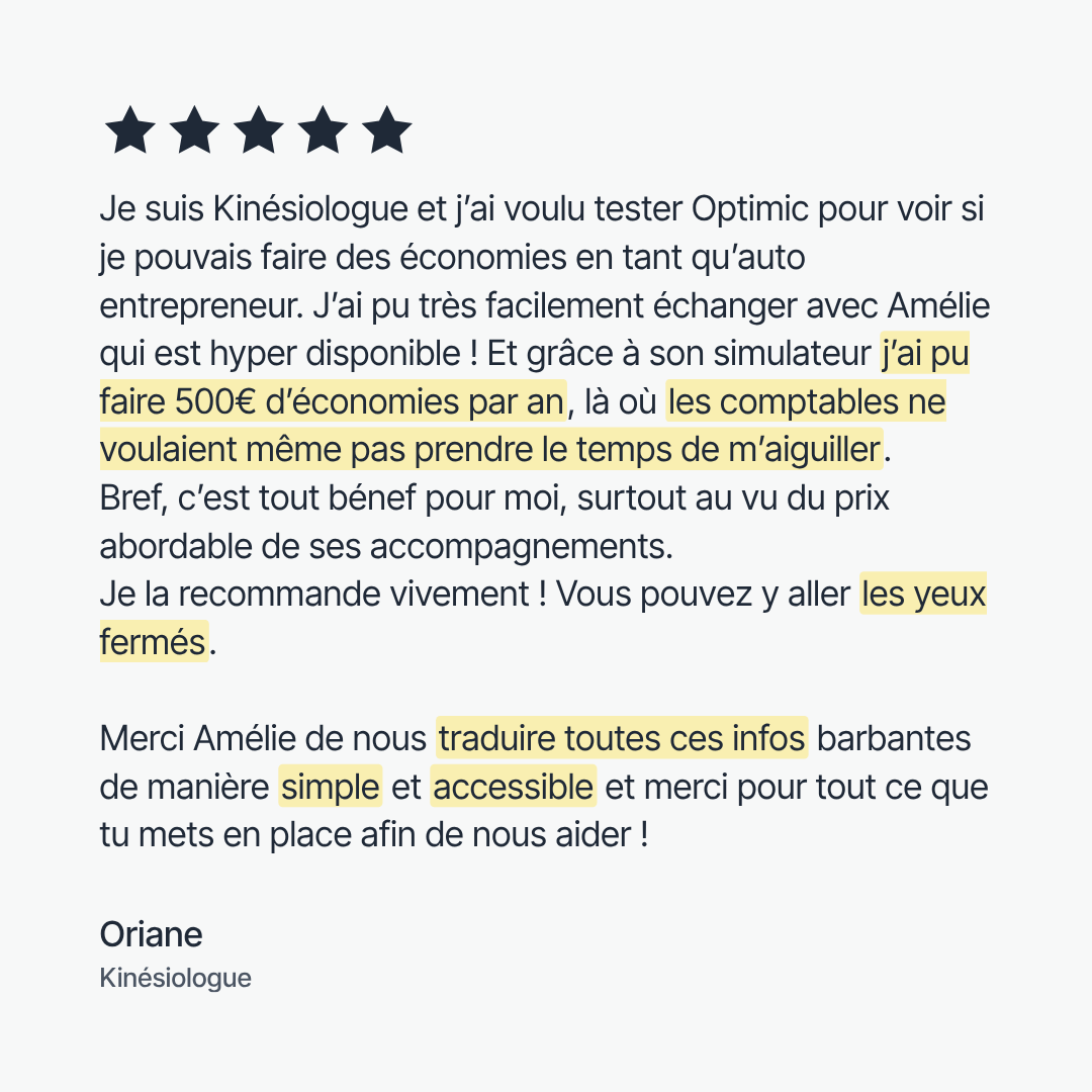 Témoignage Oriane — 500 € économisés par an